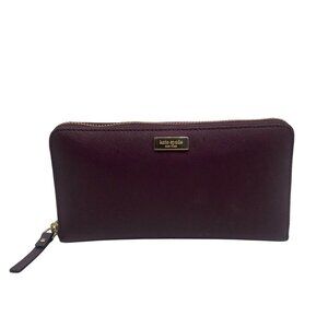 Kate Spade New York Plum Saffiano Leather Laurel Way Neda Wallet